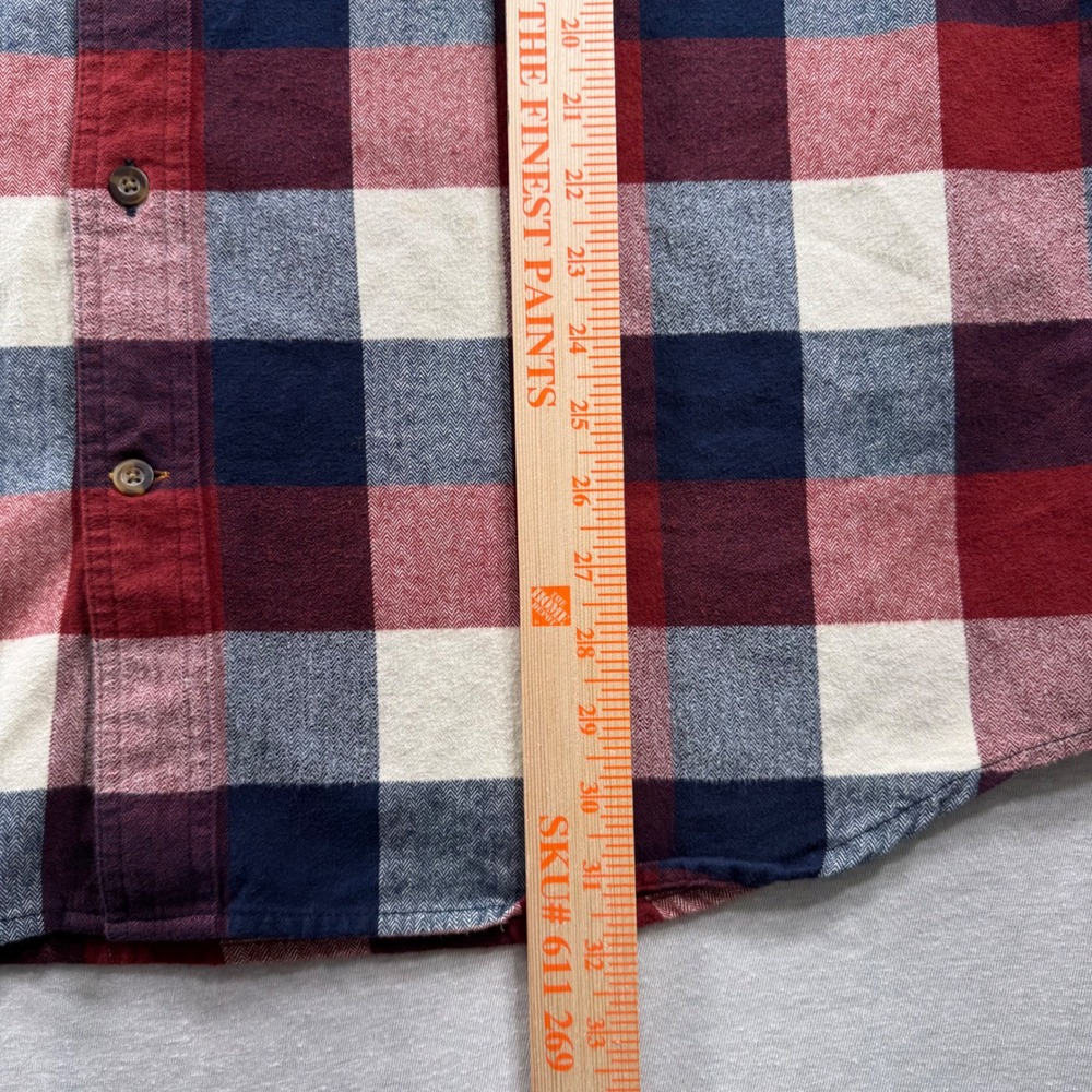 Carhartt Plaid Flannel Button Down Mens XL Red Blue Original Fit Work Shirt - Picture 5 of 10